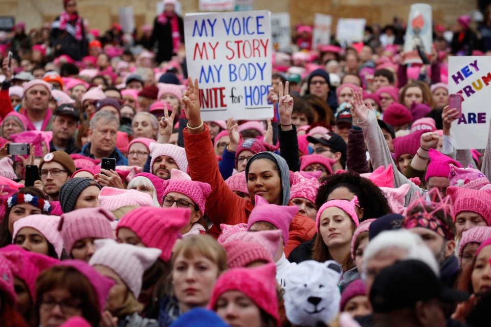a-pink-knitted-beanie-known-as-the-pussy-hat-became-a-symbol-of-solidarity-among-protestors-knitting-parties-organized-in-the-weeks-before-the-march